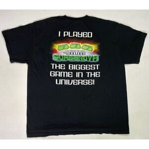 VINTAGE Las Vegas Hilton Supernova Biggest Game Graphic T-shirt Men XL Black